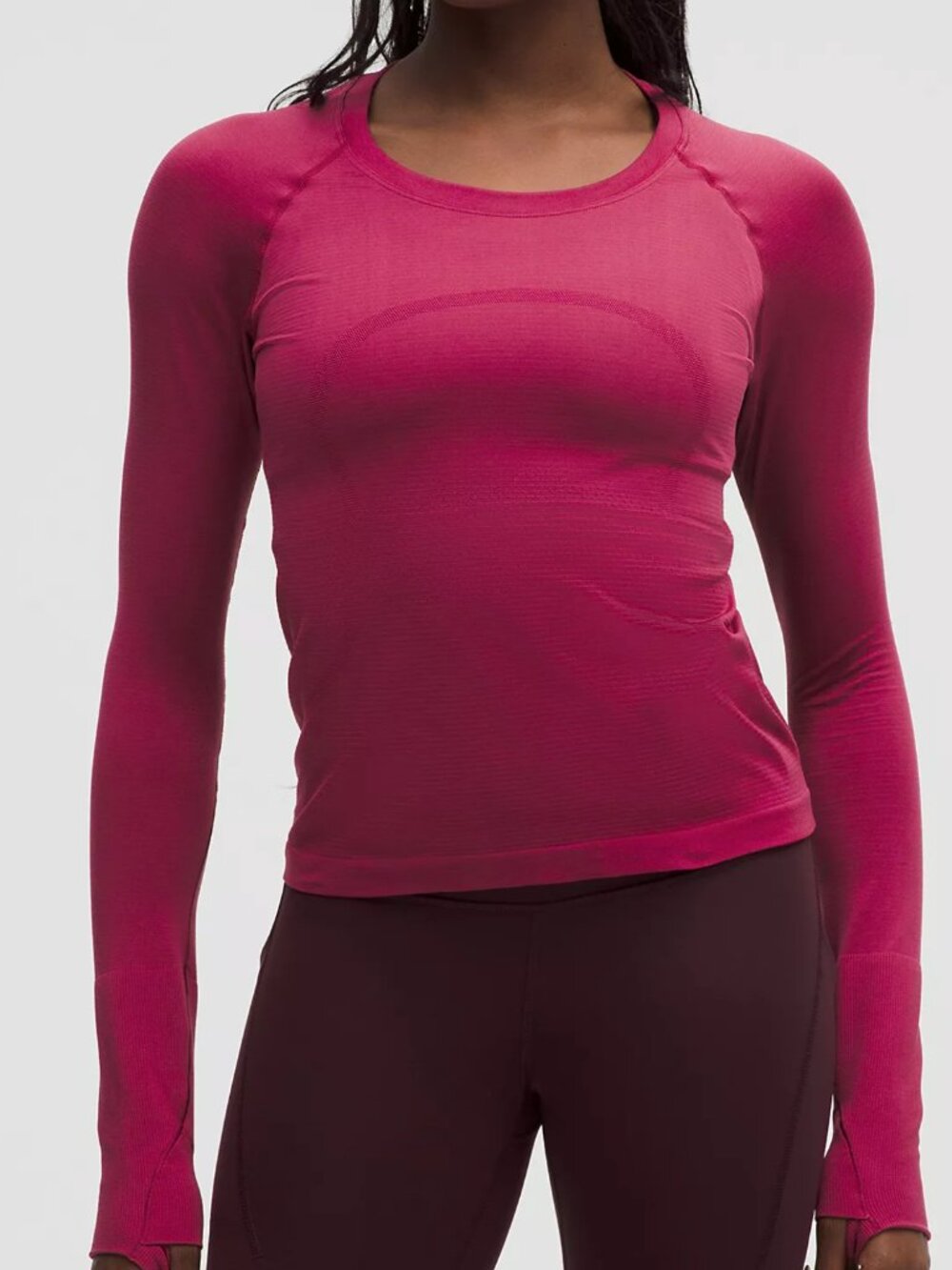 lululemon Swiftly Tech Long-Sleeve 2.0 – Size 10 – Raspberry – Brand NWT